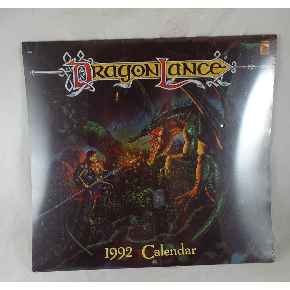Vtg 1992 Calendar TSR Dragonlance & Other Worlds New Sealed Fantasy Art Dragon